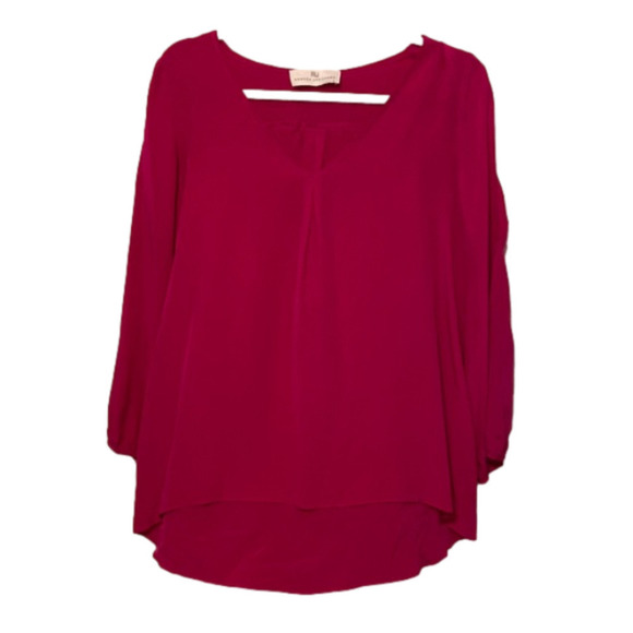 AMANDA Uprichard Hot Pink Silk Tunic - Picture 1 of 4